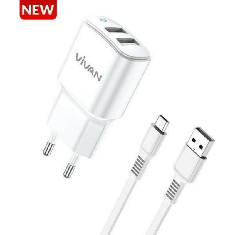 charger vivan vp01 3.1a double usb fast charging