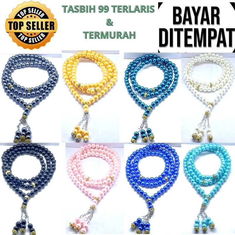 tasbih 99 butir / mutiara cantik dan elegan / fashion muslim
