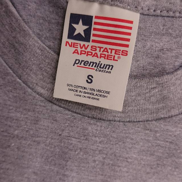 Jual NEW STATES APPAREL PREMIUM COTTON T-SHIRT 7200 -sport grey/abu abu Deskripsi : Indonesia|Shopee Indonesia