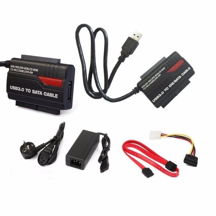 Kabel Usb 3.0 to ide sata for 2.5-3.5-5.25 with adaptor - r-driver 3