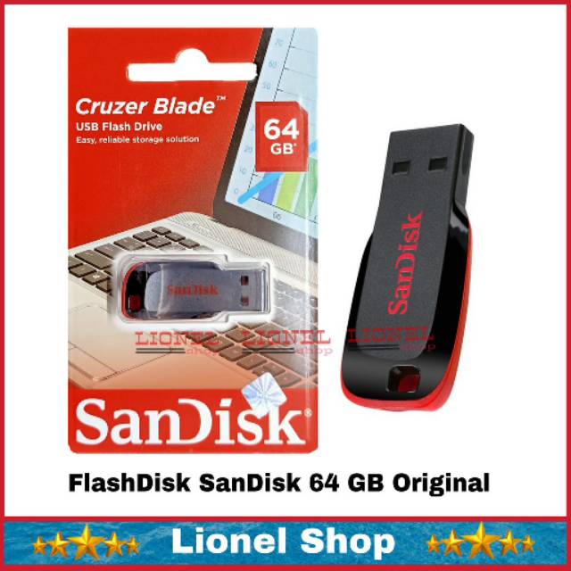 FlashDisk Sandisk 64 GB Cruzer Blad   e USB | Shopee Indonesia