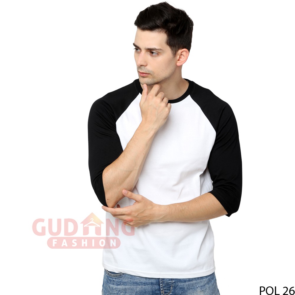 Kaos Polos Raglan Depan Belakang - POL 26