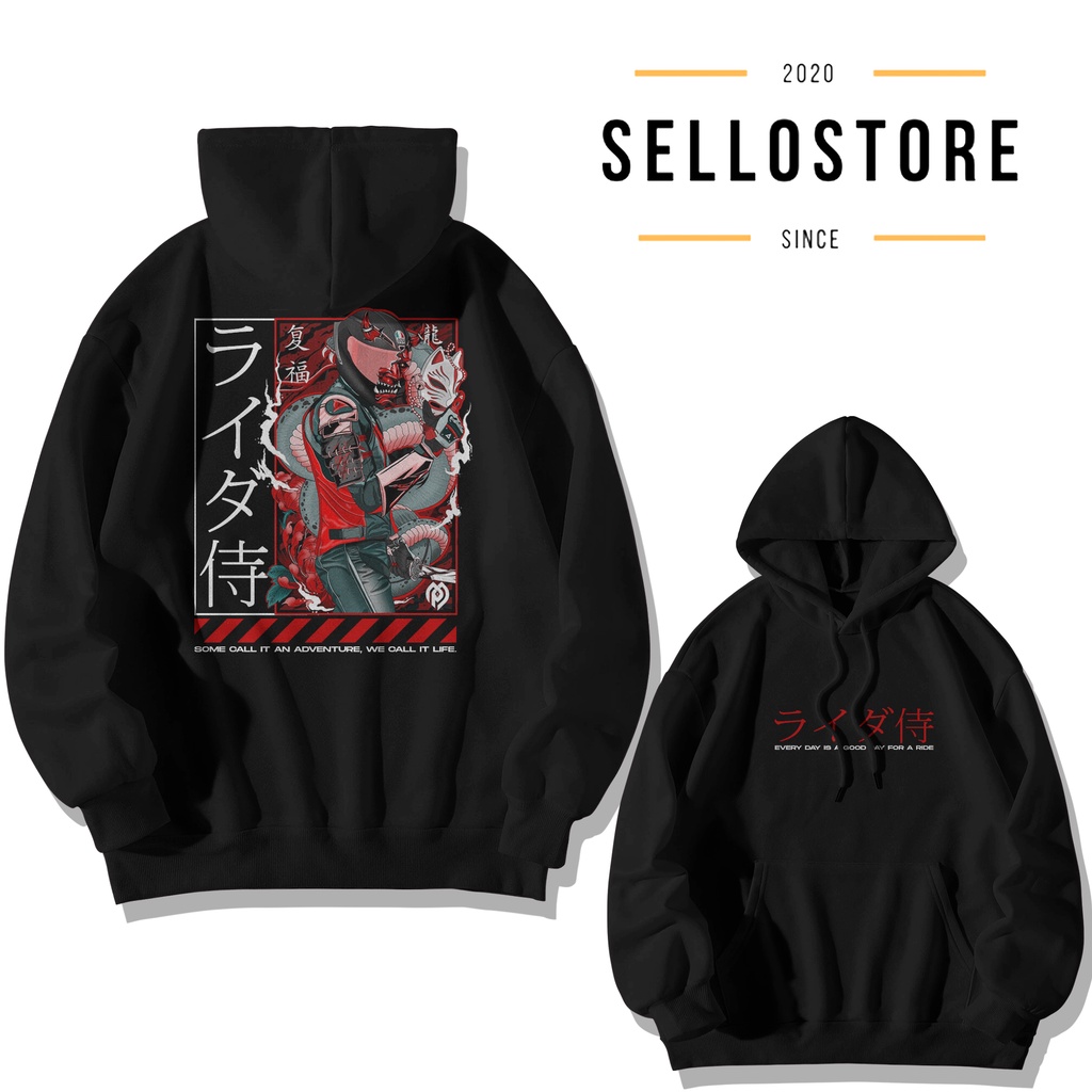 HOODIE BIKER SAMURAI HOODIE ANIME SWEATER HOODIE JUMPER HOODIE JEPANG SWEATER JAKET PRIA WIBU MANGA 