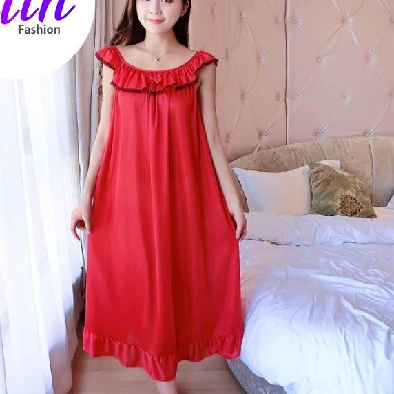 READY Lingerie Tidur Renda - Lingerie Ukuran Jumbo - Motif Happy dan Renda - Elin Fashion murah