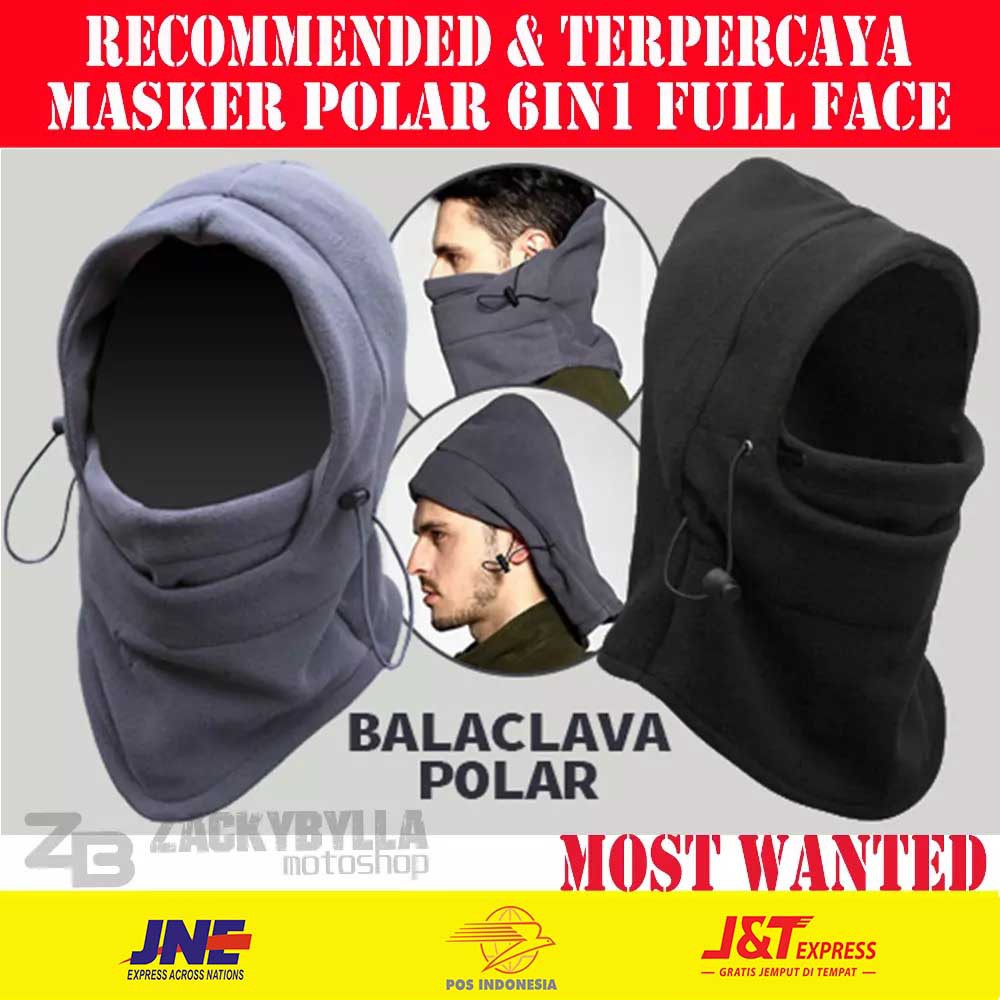 Masker Ninja | Balaclava | Fleece Polar 6in1 Full Face Multifungsi