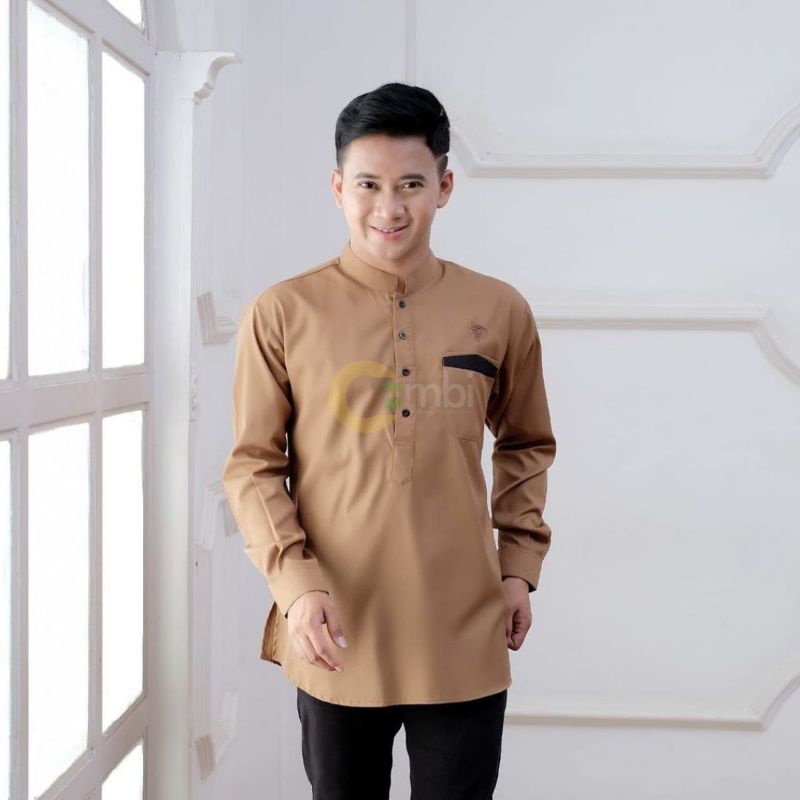 BAJU KOKO KURTA LENGAN PANJANG PRIA DEWASA (MATT KATUN TOYOBO ORIGINAL) SIZE M L XL XXL-Sultan coksu