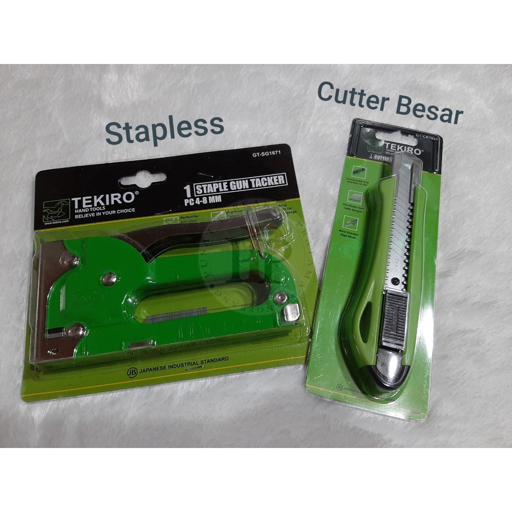 

Tekiro Paket Stapless gun dan Cutter Besar