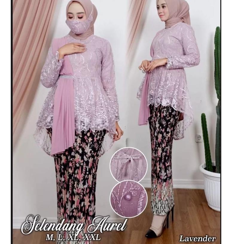 Harga Spesial.. Setelan Kebaya Aurora Selendang Aurel//Kebaya Blouse Selendang Aurel//Model Kebaya T