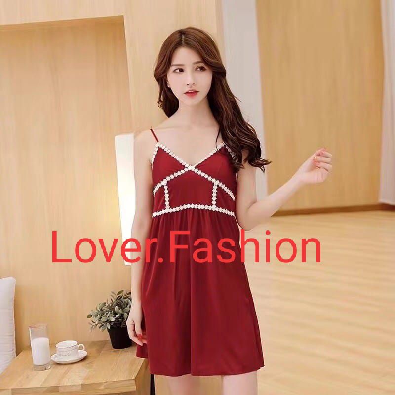 Lover.Fashion,Daster Lingerie Renda Kotak