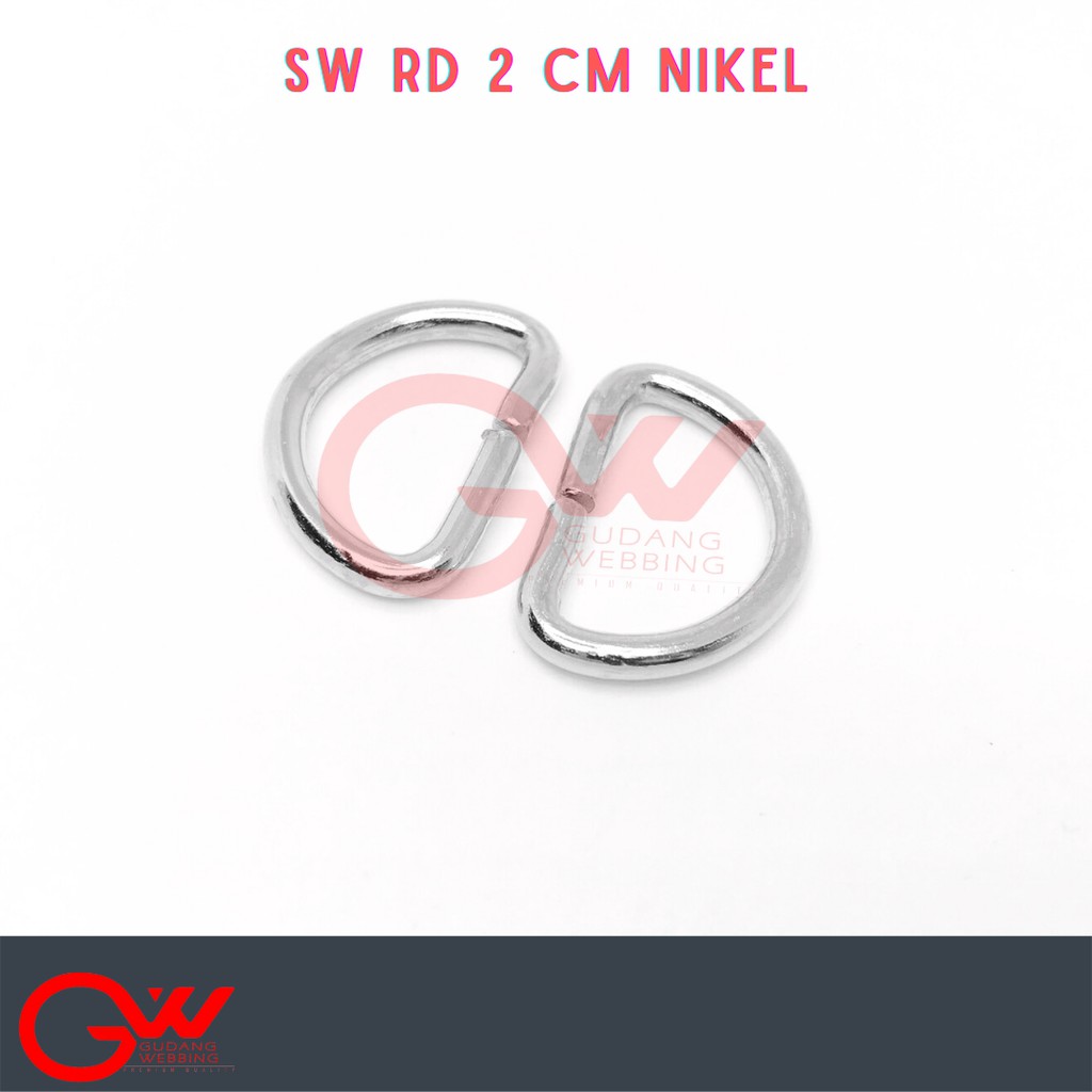 Ring D besi 20mm Nickel