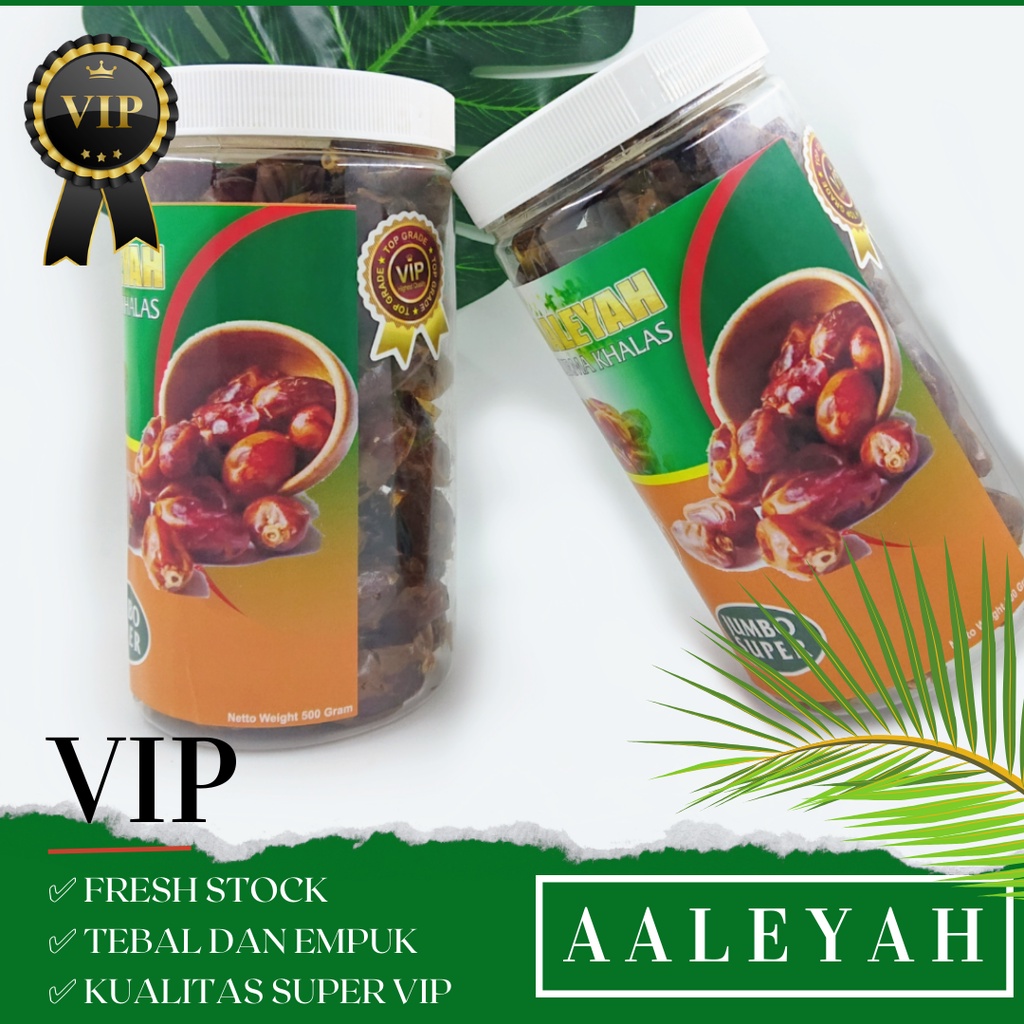 Kurma Khalas VIP Aaleyah 500 Gram SUPER PREMIUM Quality