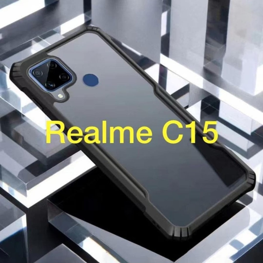 REALME C2 / C15 / C12 / C11 CASE HARDCASE IPAKY BENING CLEAR BUMPER CASE TRANSPARAN HARD CASING COVER