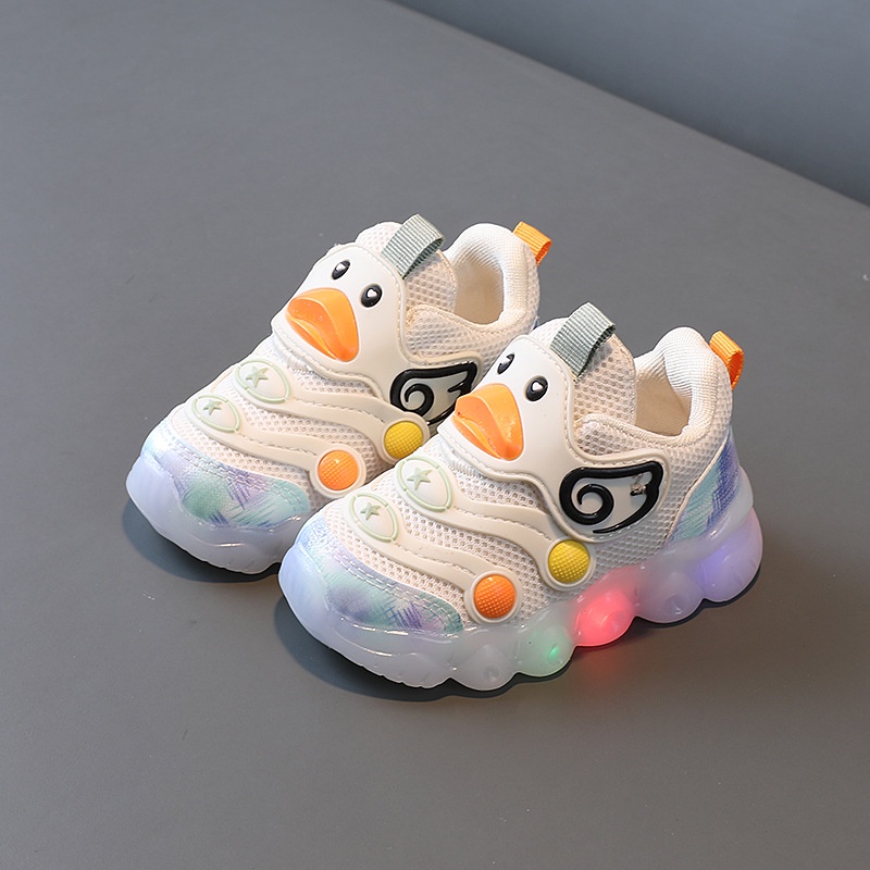 sepatu sneakers anak model bebek lucu led 100% import