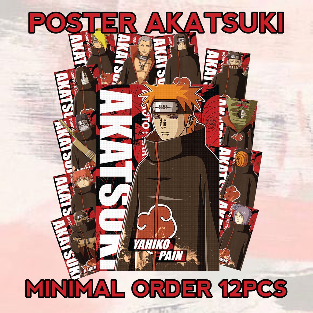 [MINIMAL BELI 12] POSTER NARUTO AKATSUKI