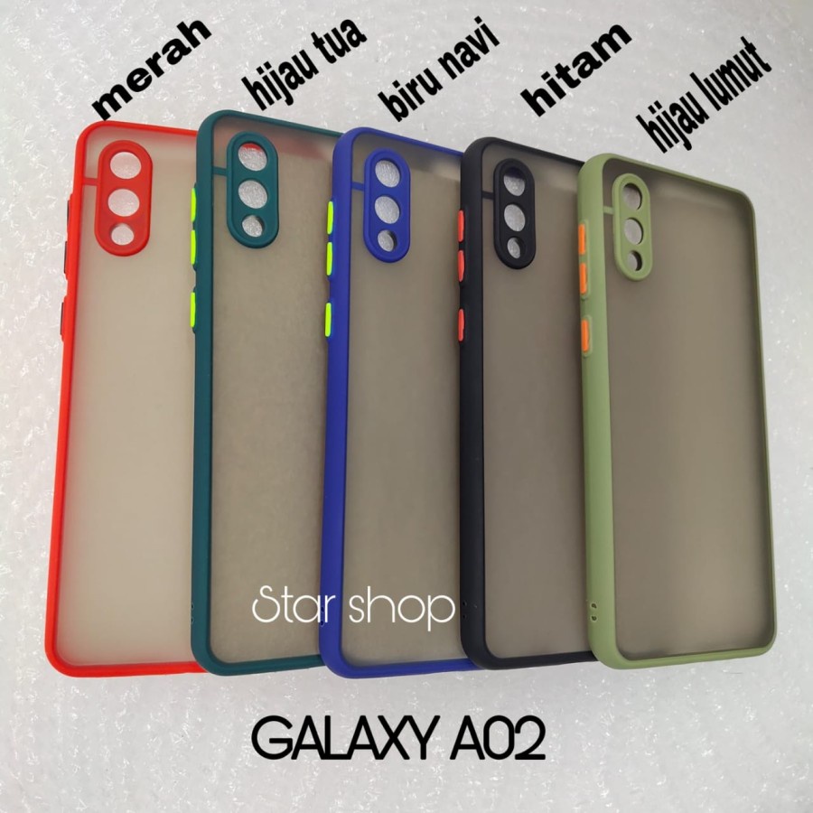 Case Samsung Galaxy A02 Protective Camera - LIST MERAH