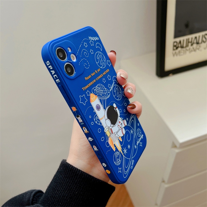 Casing Iphone 11 12 13PROMAX X XS XR XSMAX 6 7 8 plus Shockproof Motif Astronot