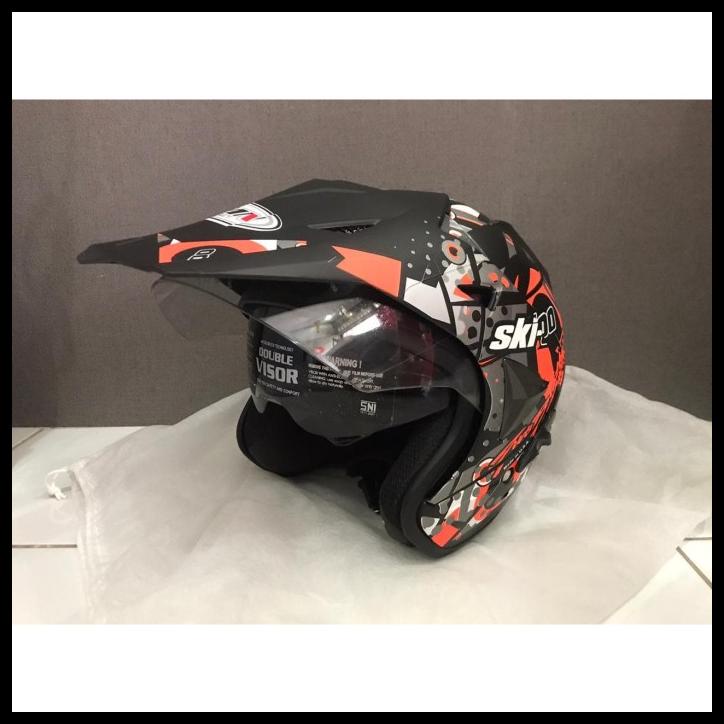 Helm Dmn Semi Cross 2 Visor Skido Trail Sekeren Ink Kyt Zeus Kenangan