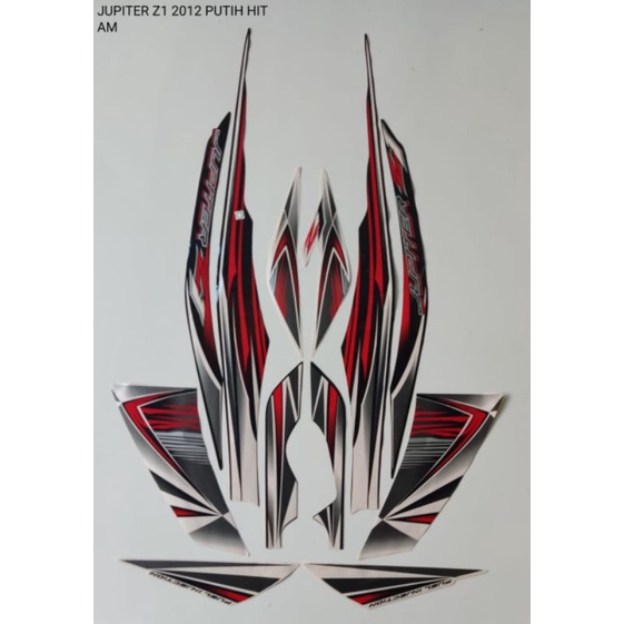 STRIPING JUPITER Z1 2012 PUTIH HITAM