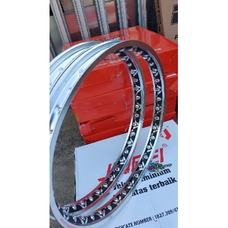 jinfei veline motif  warna silver bleck  ukuran 120/140ring 17