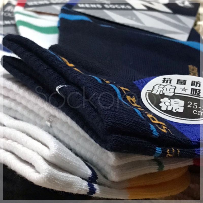 (Min 3pcs @13.000) Kaos kaki mata kaki warna murah cotton mens sock