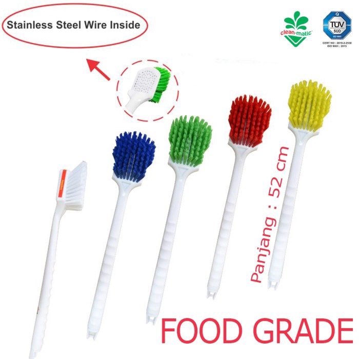 Sikat Dapur Food Grade Anti Karat LongHandle Brush High Quality 201389