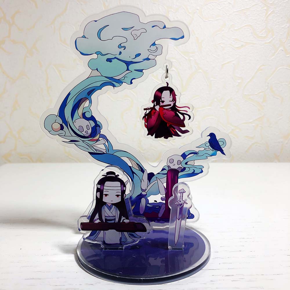 MXBEAUTY Fashion Acrylic Stand Figure Cartoon Anime Figure Model Plate Mo Dao Zu Shi Decoration Toys Collection Model Fans Gift Desktop Standing Card Lan WangJi Acrylic Figure Model Toys