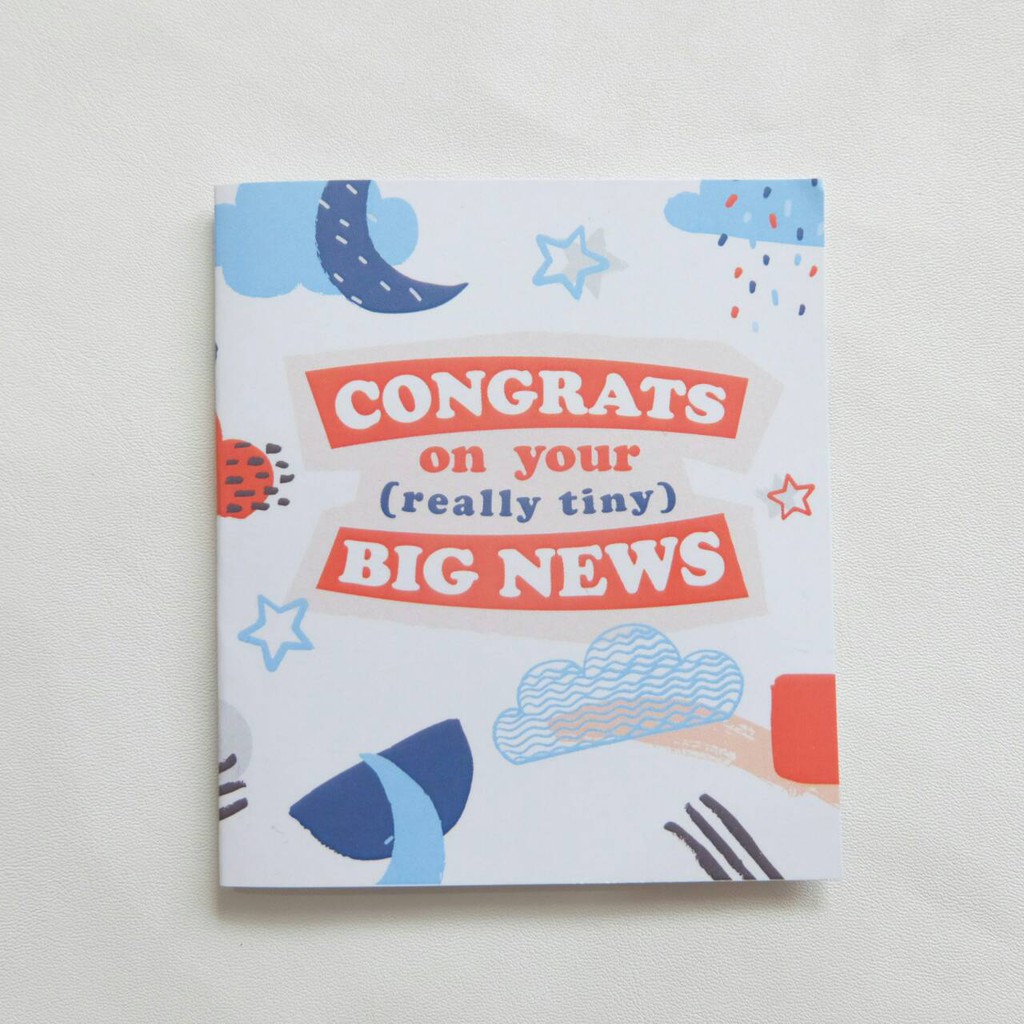 [BACA DESKRIPSI] Greeting Card Kartu Ucapan Congratulations Baby Congrats Newborn Card Kado Boy Girl