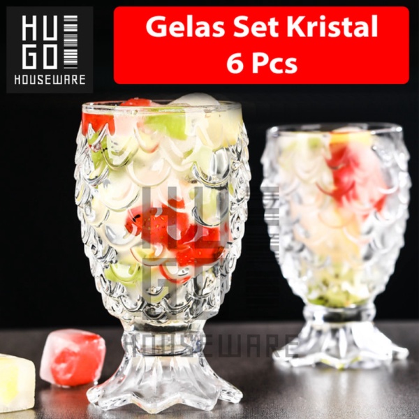 

Jual Gelas Kaca Set Kado Kristal Motif Sisik Premium High Quality Glass Berkualitas