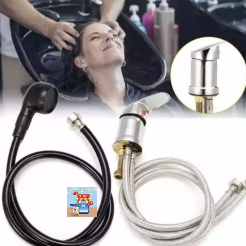 1 SET KRAN SHOWER SALON MIXER AIR PANAS DINGIN KOMPLIT