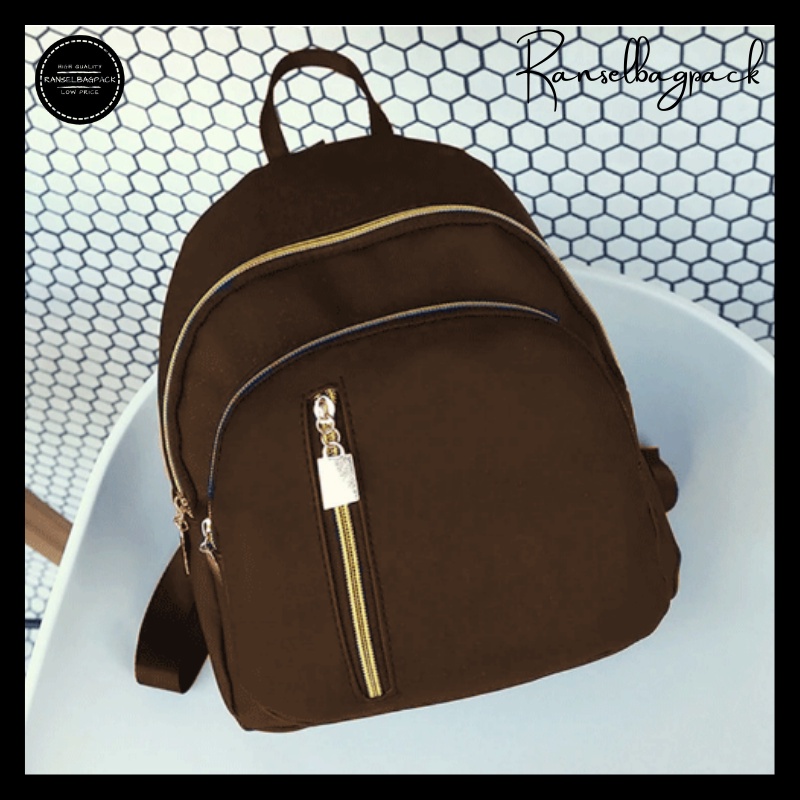 Tas Ransel Wanita - Tas Sekolah Kuliah Travel Remaja Dewasa Model Fashion Korea Backpack Stylish Kekinian Multifungsi Punggung Kualitas Bagus Mini Import Lokal Original Anti Air Perempuan Cewek