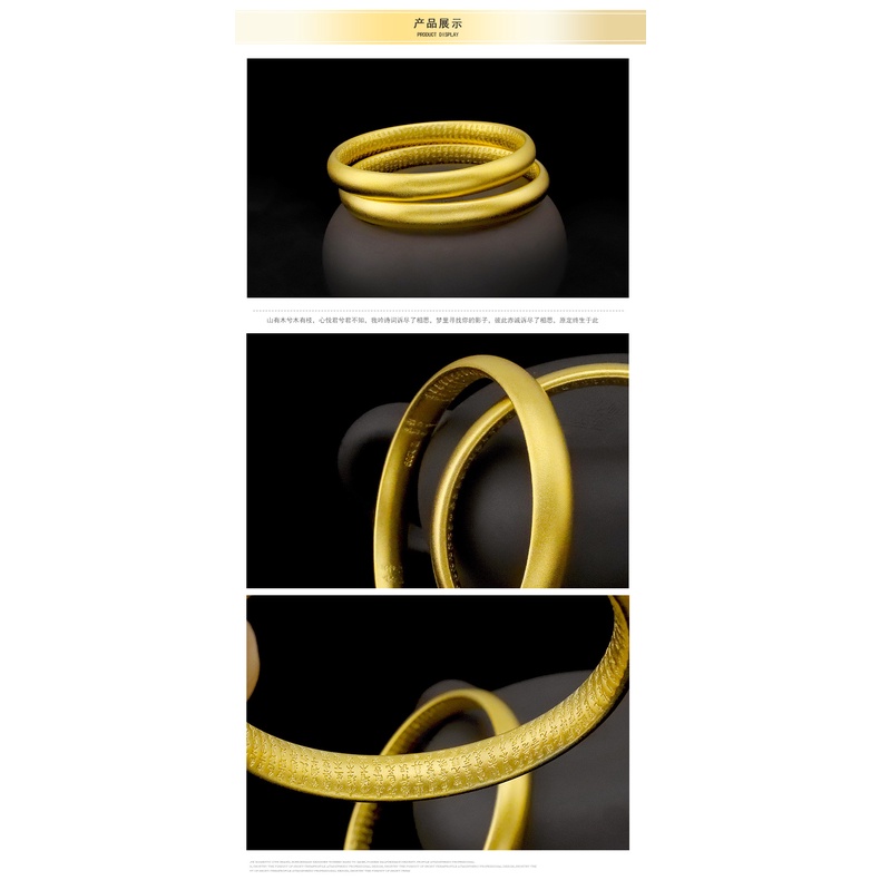 Gelang Emas Asli Kadar 375 Desain Hati Gaya Minimalis Kuno Untuk Wanita