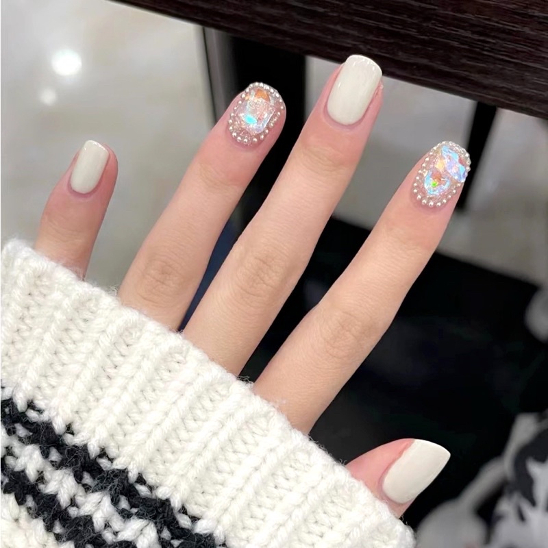 Kuku Palsu 【A58，lem sticker】Nikah Wedding False Nailart Pengantin Tangan