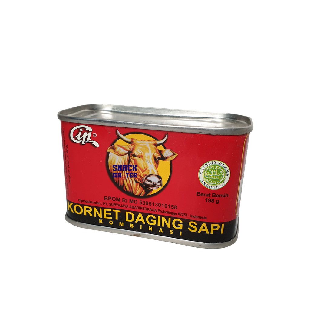 Kornet Daging Sapi CIP Kaleng Medium Size - Netto 198 gr