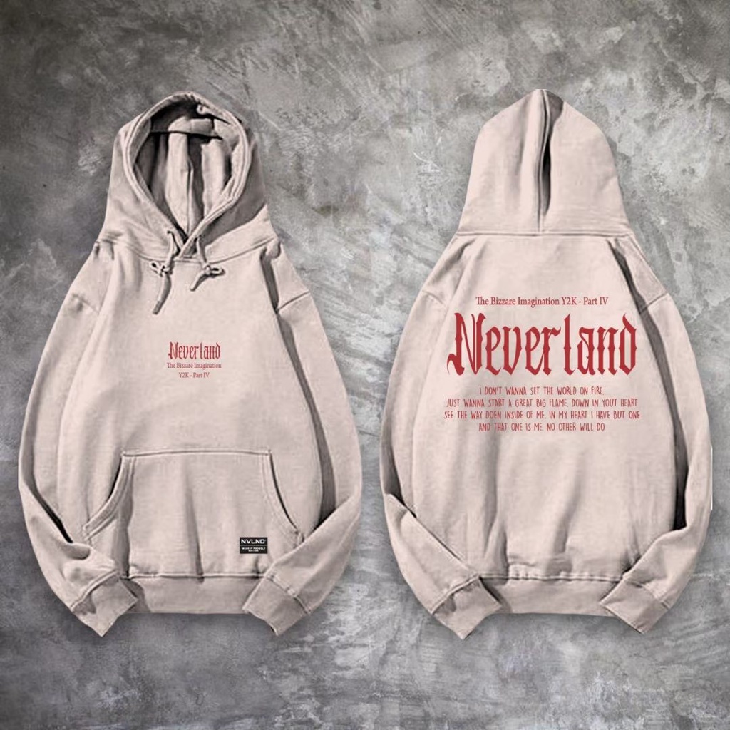 Jaket Hoodie Sweater ABU Neverland Gambar Hits | Hoodie Abu Aesthetic Simple Good Quality