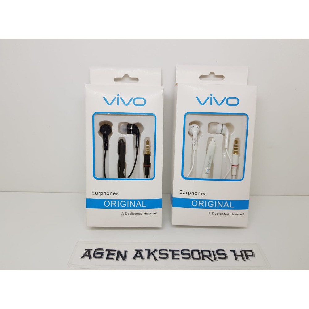 Headset VIVO Handsfree VIVO BIASA Earphone in Ear Bud Headphone Ear Set Universal 3.5mm MURAH