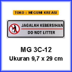 

Signage/Label - Do not litter - 3C-12