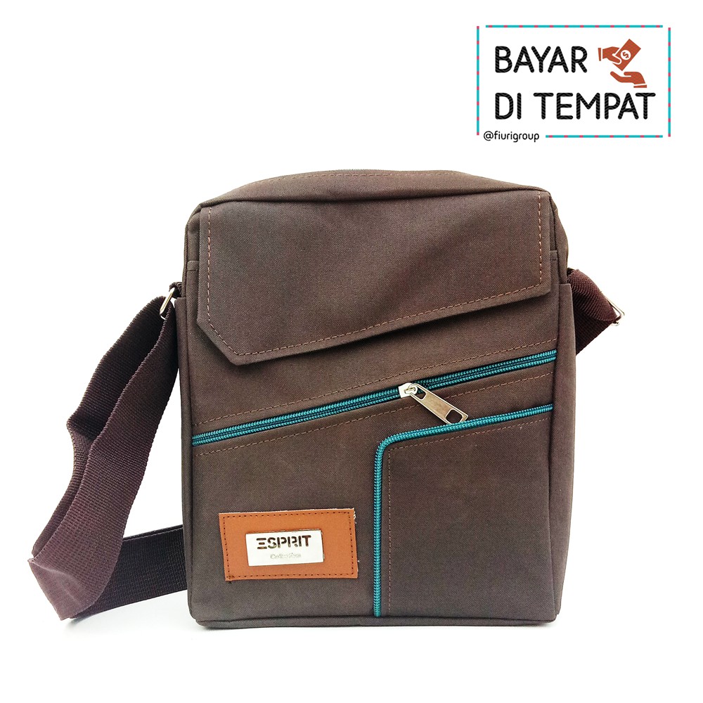 FIURI - Tas Selempang Kanvas - Sling Bag Kanvas - Tas Slempang Pria - Sling Bag Pria Wanita