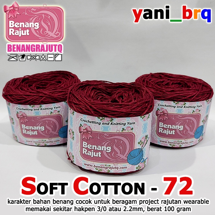KATUN BALI SOFT SC 72 MAROON yani_brq TOKO BENANG RAJUT Q