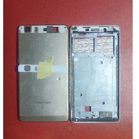 Casing full set frame tatakan LCD Backdoor POLYTRON ZAP 6 4G551 Tutup belakang Original Copotan