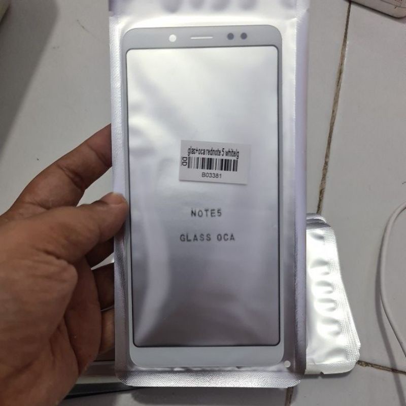 GLASS + OCA XIAOMI REDMI NOTE 5 WHITE