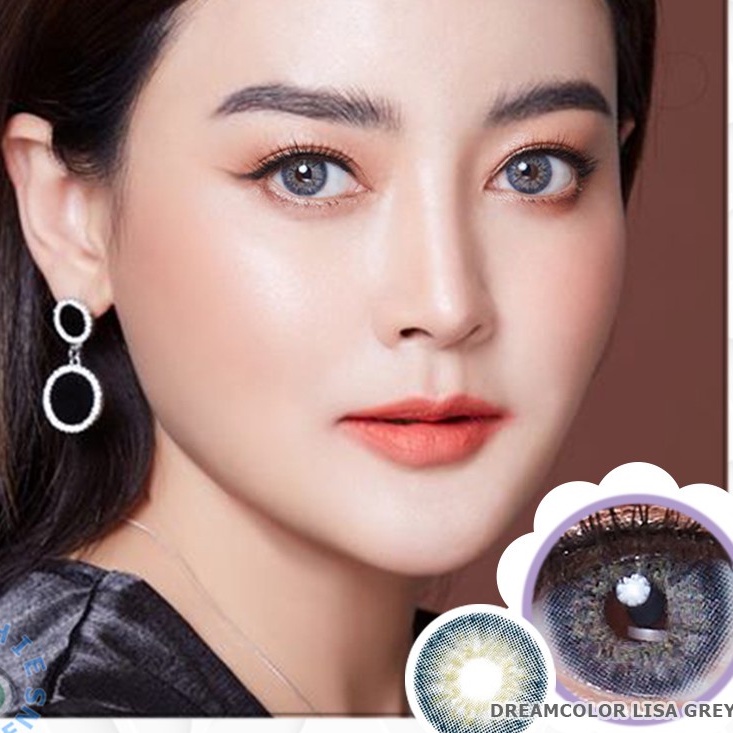 Sepasang Lisa by dreamcolor soflens blackpink by dreamcon lensa kontak Softlens Gray Brown