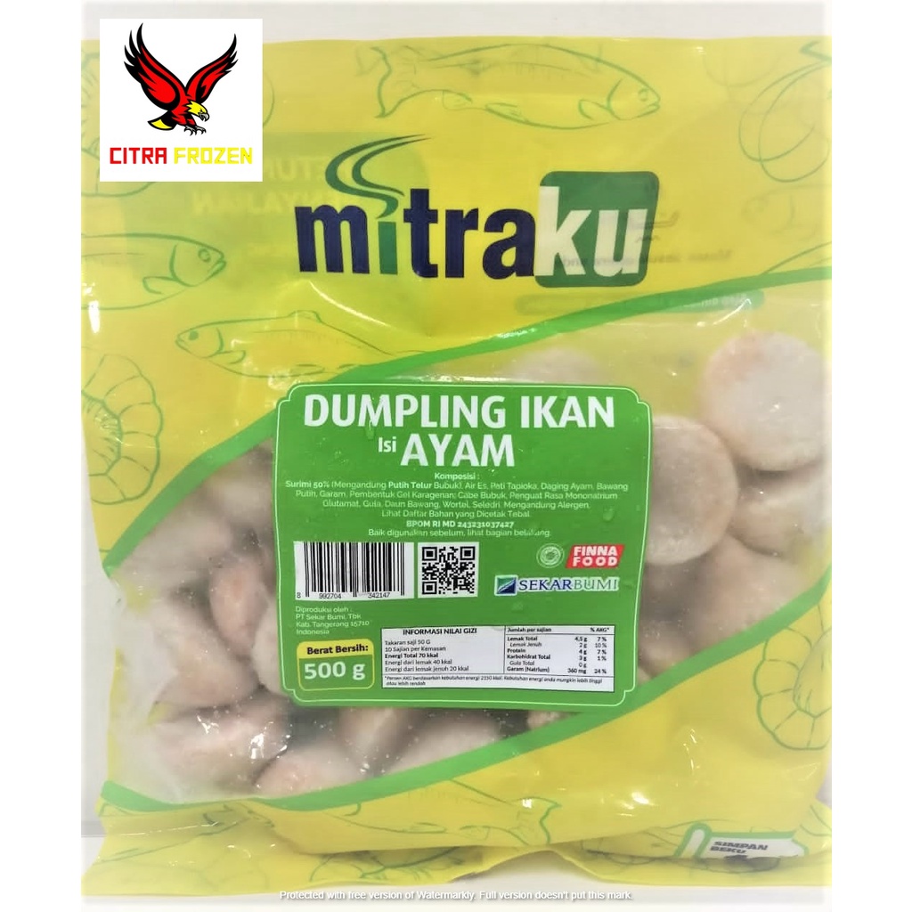 

Mitraku Dumpling Ikan Ayam 500gr