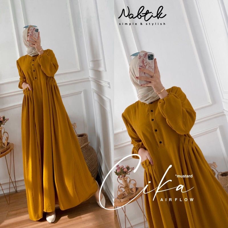 𝐏𝐆𝐌𝐓 •  CIKA DRESS CRINKLE AIRFLOW / GAMIS WANITA MUSLIMAH