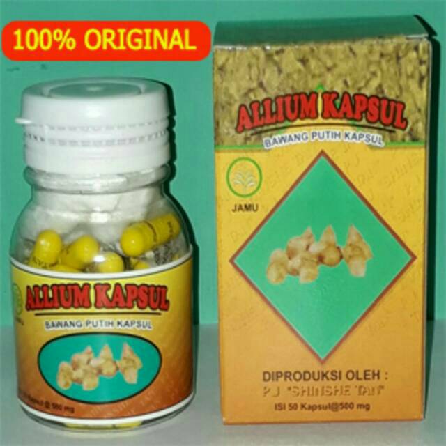 HERBAL ALLIUM KAPSUL EKSTRAK BAWANG PUTIH TUNGGAL/LANANG TERBARU ASLI TERMURAH