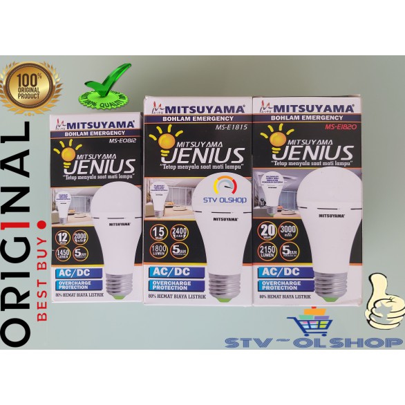 Bohlam Emergency LED 15 W JENIUS MITSUYAMA MS-E0815