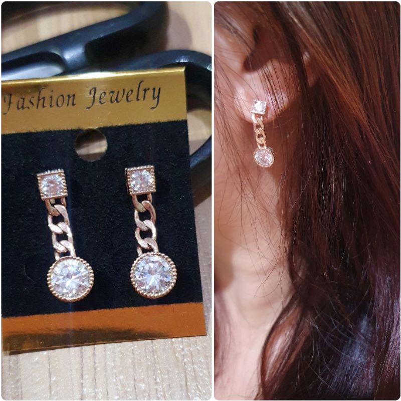 Anting Premium lapis Silver925 Perak Mata kilau  anting silver Anti Karat anti alergi anting premium berlian kilap N-13