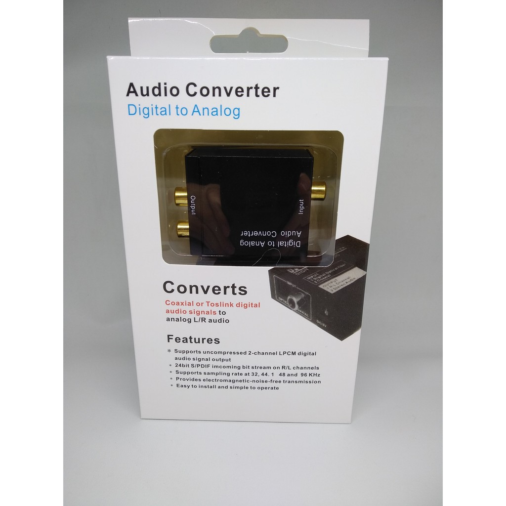 Toslink Digital to Analog Audio Converter Optik RCA Coaxial