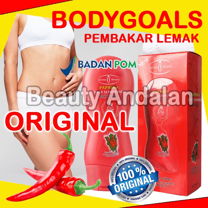 BODYGOALS CREAM BODYGOALS ORI Cream Pelangsing Perut dan Pembakar Lemak Perut Buncit Hot Gel Slimmin