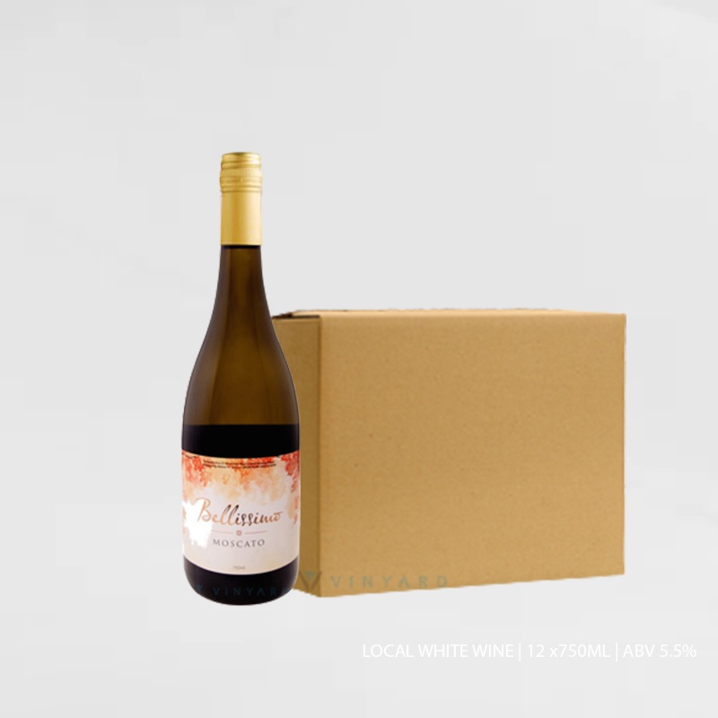 Bellissimo Moscato Sweet Wine 750 ml Promo isi ( 12 Botol )