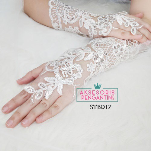 [READY STOK] GLOVES WEDDING AKSESORIS PESTA SARUNG TANGAN PENGATIN WANITA STB017